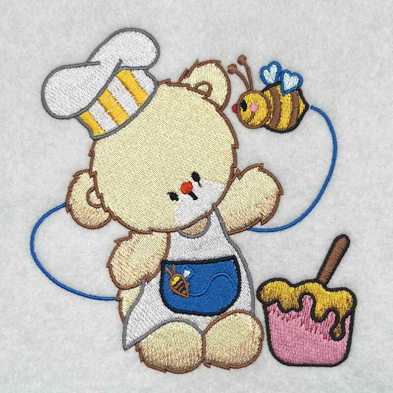 Best Friends Bear and Bee 10 embroidery design