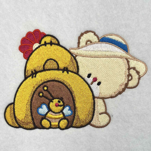 Best Friends Bear and Bee 3 embroidery design