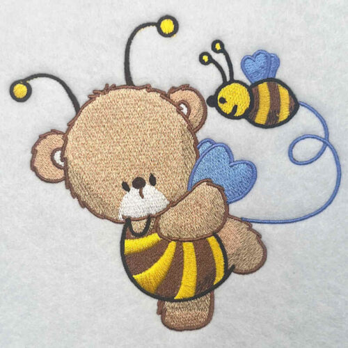 Best Friends Bear and Bee 4 embroidery design