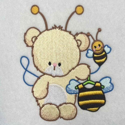 Best Friends Bear and Bee 5 embroidery design