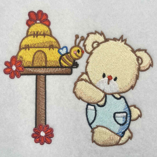 Best Friends Bear and Bee 7 embroidery design