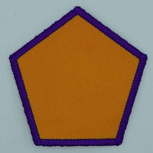 Braided pentagon diy patch embroidery design