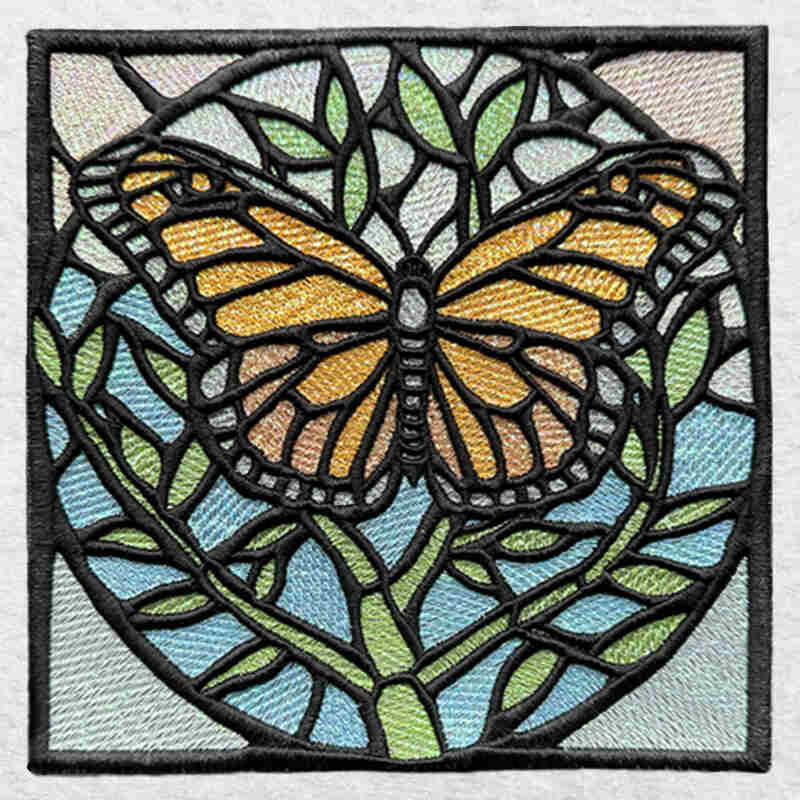 Mylar butterfly 1 embroidery design