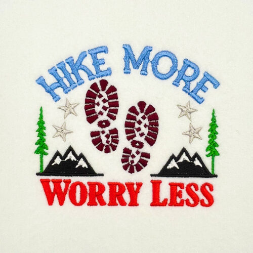Hike More embroidery design