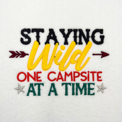 staying wild embroidery design