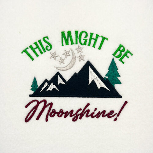 moonshine embroidery design