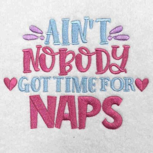 nobody got time embroidery design