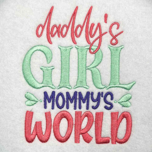 daddys girl embroidery design