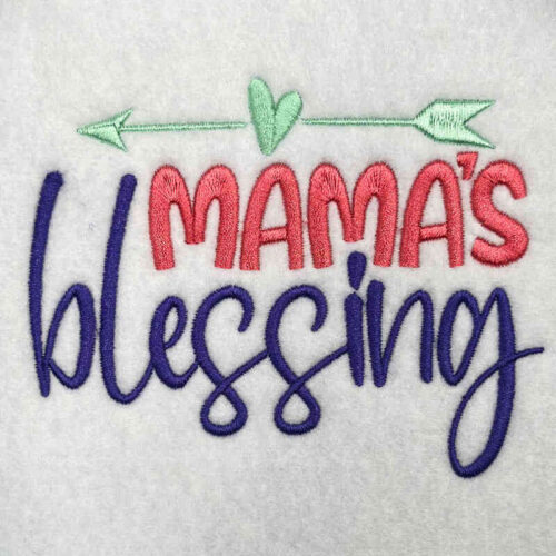 mamas blessing embroidery design