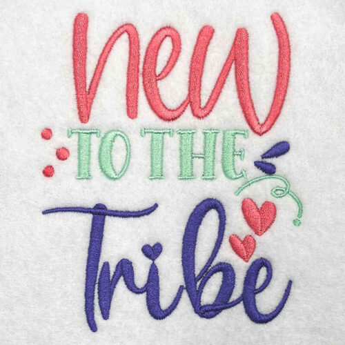 new to the tribe embroidery design