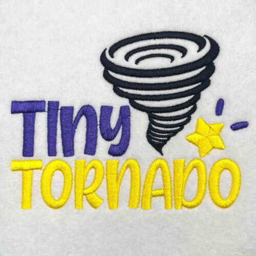 tiny tornado embroidery design
