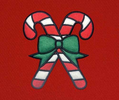 Candy Canes applique embroidery design