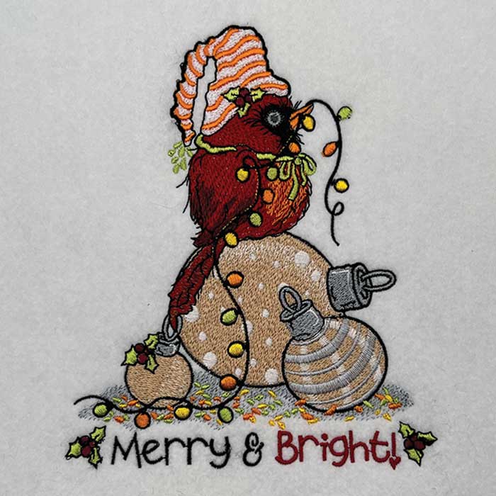 Merry & Bright embroidery design