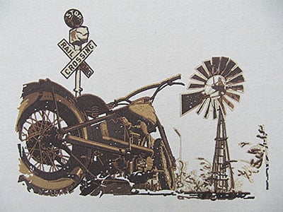 Classic Bike embroidery design