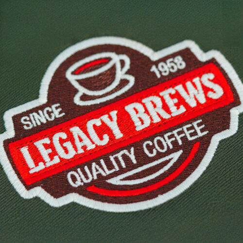 Complex Coffee embroidery design logo