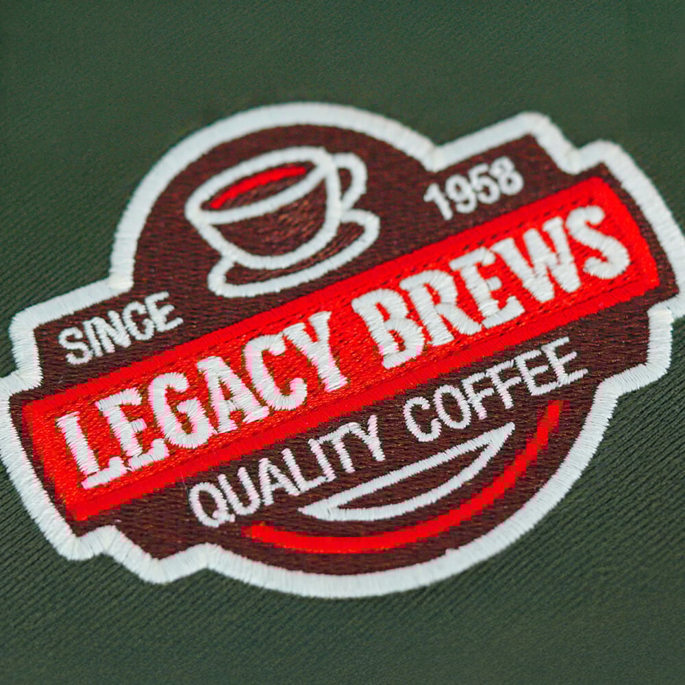Complex Coffee embroidery design logo