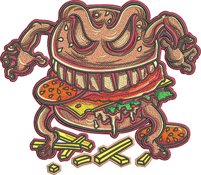 curse of the big burger embroidery design