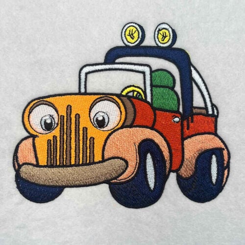 cute jeep embroidery design