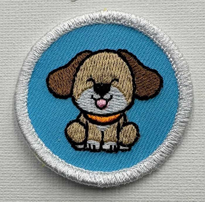Cute Cuddly Critters Dog Patch embroidery design