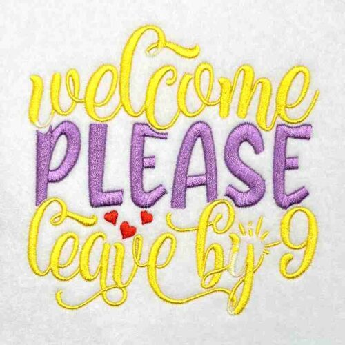please embroidery design