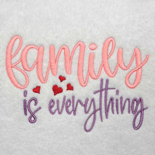 family is everything embroidery design