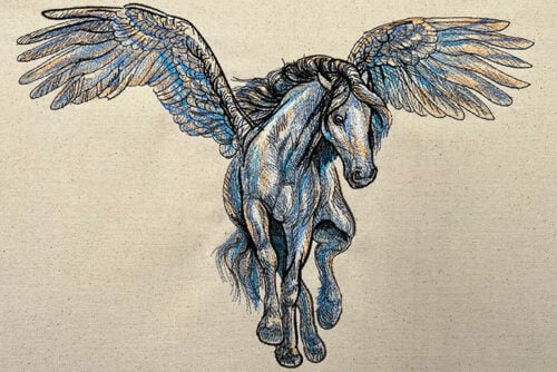 EA Pegasus Embroidery Design