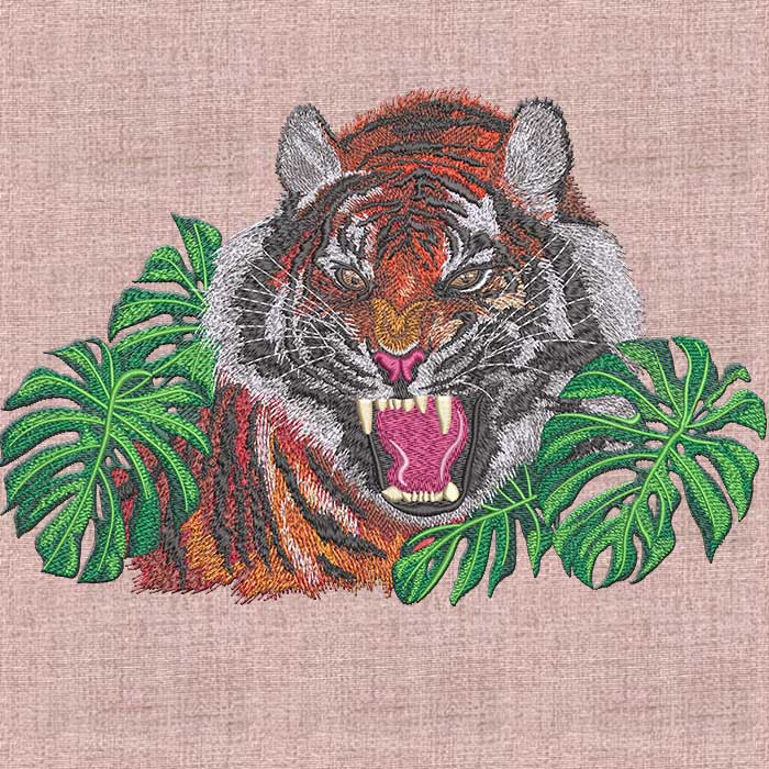 EATigerRoar200x300 | Embroidery Legacy Tiger roar embroidery design