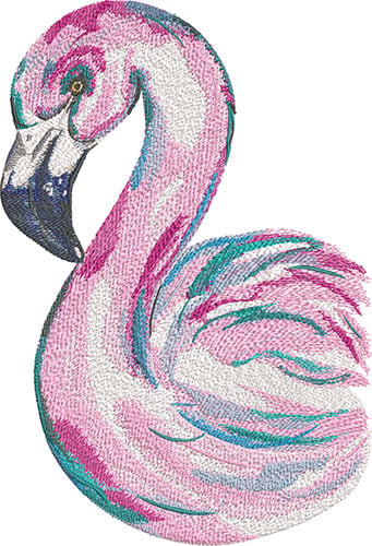 Flamingo embroidery design