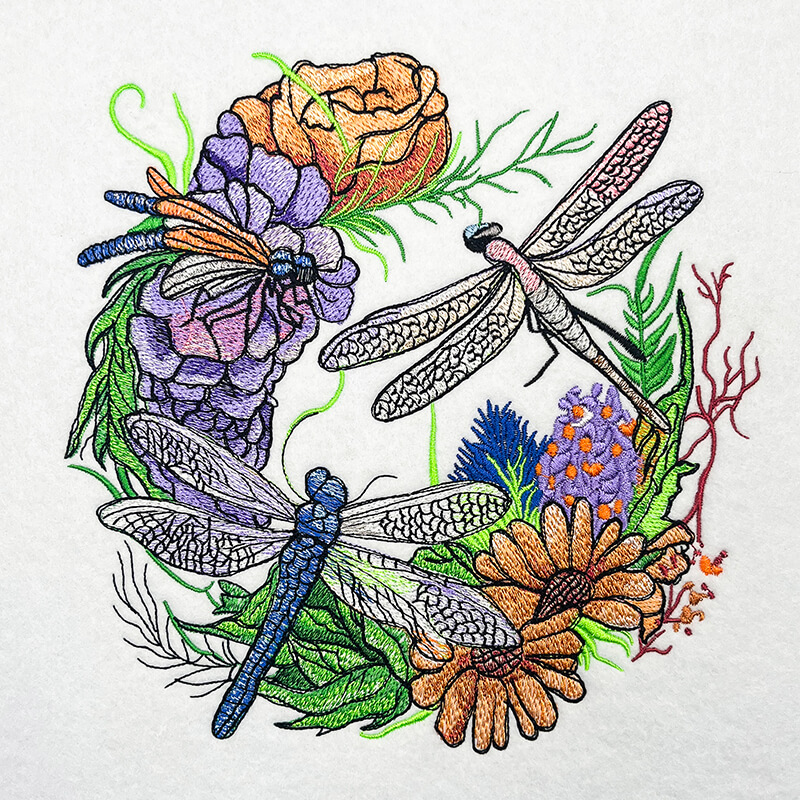 Dragonfly 2 embroidery design