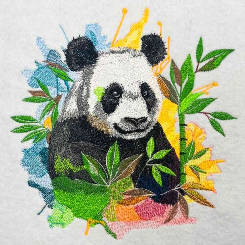 Premium Embroidery Design: EL Panda 1 – 5 sizes