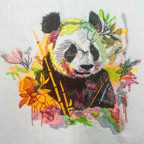 Premium Embroidery Design: EL Panda 2 – 3 sizes