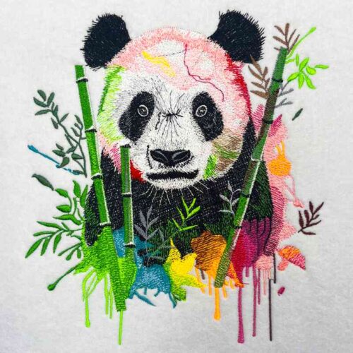 Premium Embroidery Design: EL Panda 4 – 5 sizes