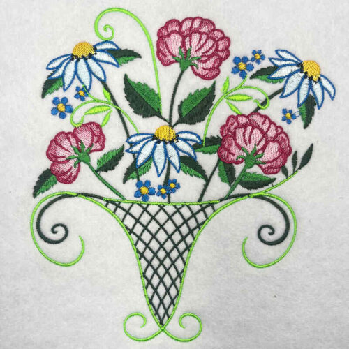 spring bouquet 1 embroidery design