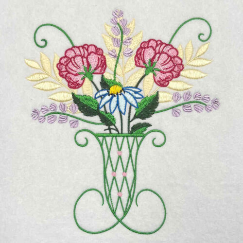 spring bouquet 6 embroidery design