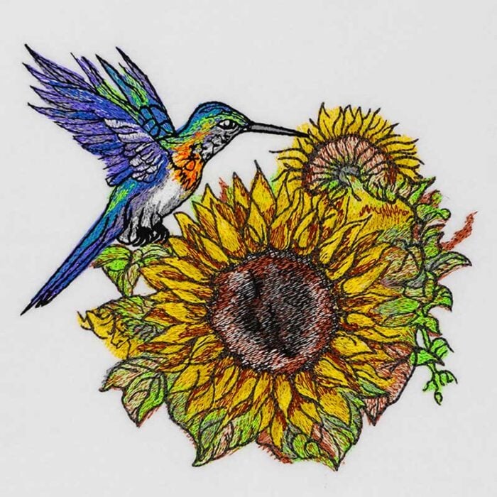 EL-Sunflower-Hummingbird-1_4 | Embroidery Legacy Sunflower Hummingbird embroidery design 4
