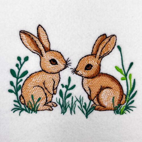 Embroidery Design: Bunny Love – 5.01w x 3.65h