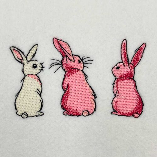 sweet bunnies embroidery design