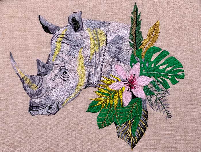 EL_AA_Collection-13_L | Embroidery Legacy African Animals Rhino embroidery design