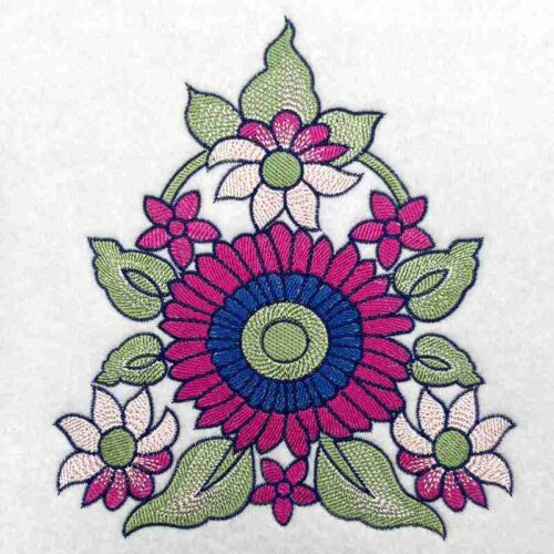 Fashion Flower group embroidery design
