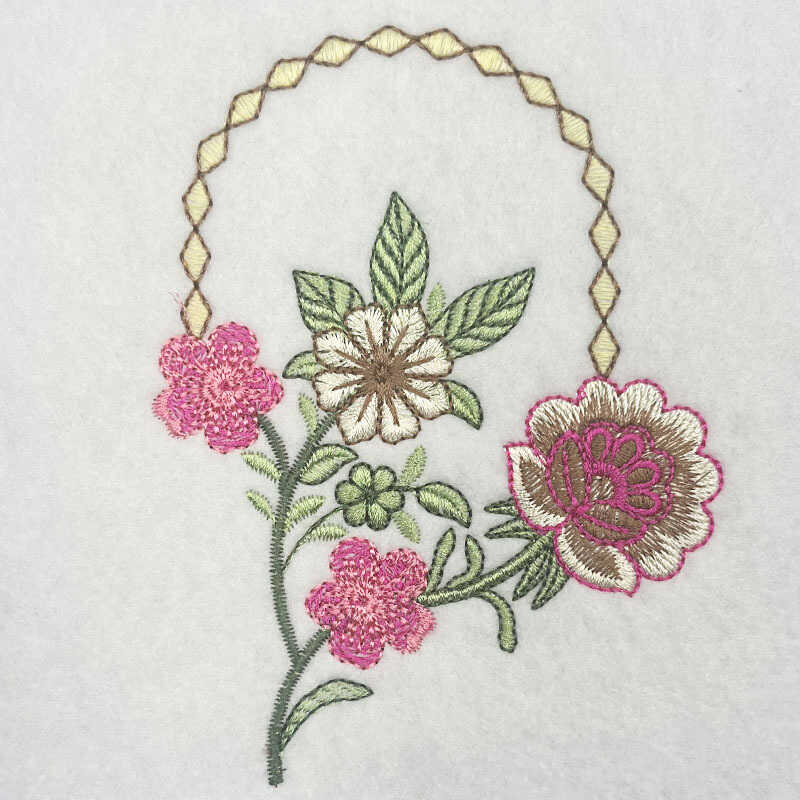 fashion floral 3 embroidery design