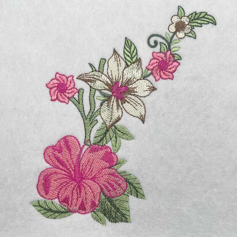 fashion floral 4 embroidery design