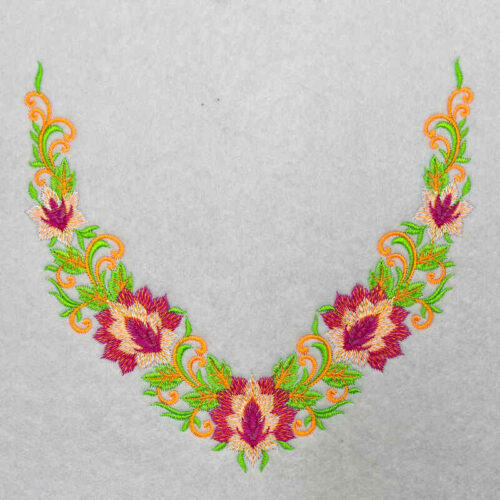 fashion decor neckline embroidery design