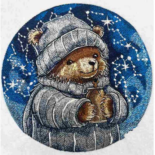 Embroidery Design: EL Sleeping Bear 5 – 6.99w x 6.89h