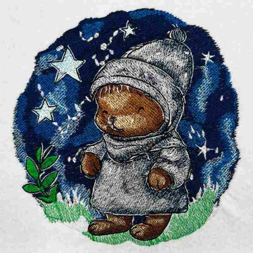 Embroidery Design: EL Sleeping Bear 7 – 6.83w x 7.02h