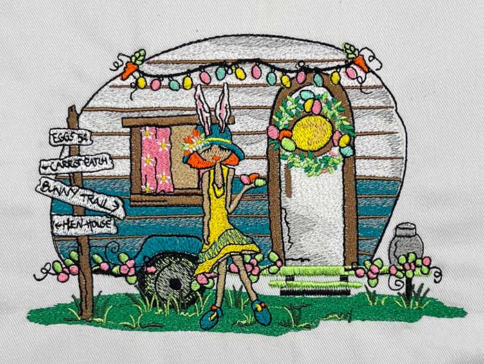 EasterVintageCamper | Embroidery Legacy Easter Vintage Camper embroidery design