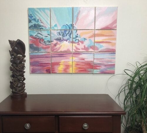 Embroidery sunrise portrait