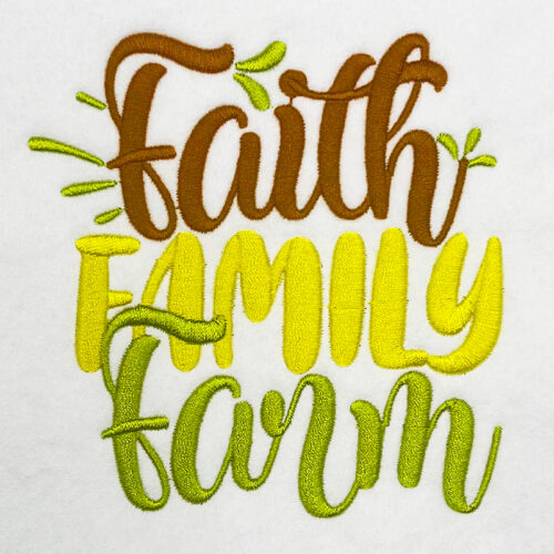 Faith Family Farm embroidery design
