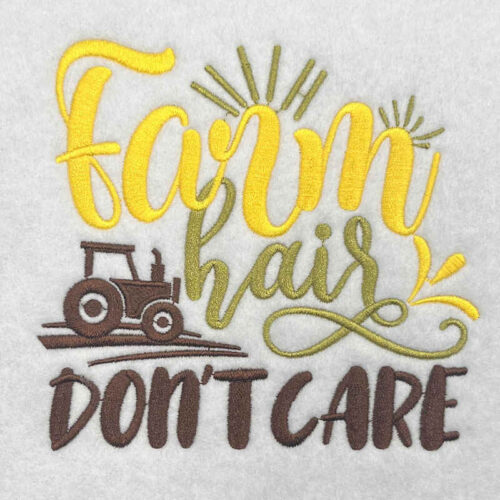 Farm Hair embroidery design