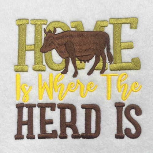 home herd embroidery design