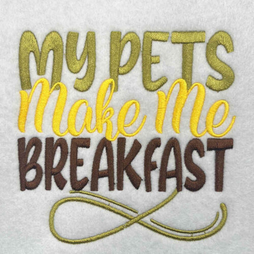 my pets embroidery design
